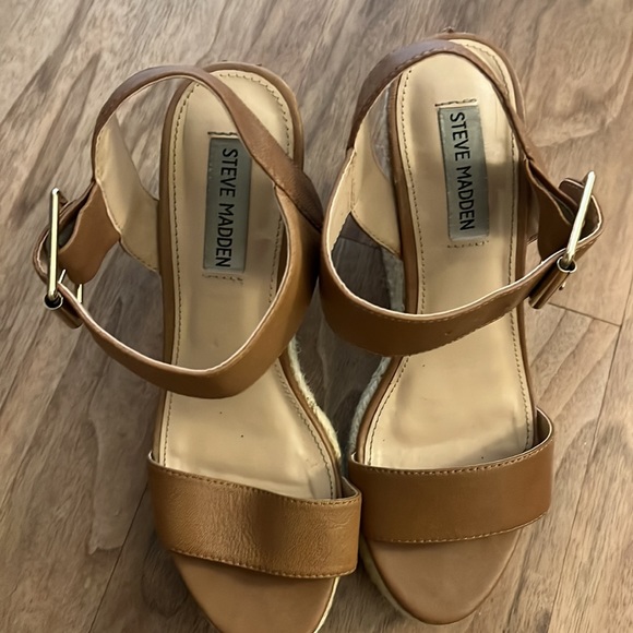 Steve Madden Brown Wedges 7.5 - Picture 3 of 5